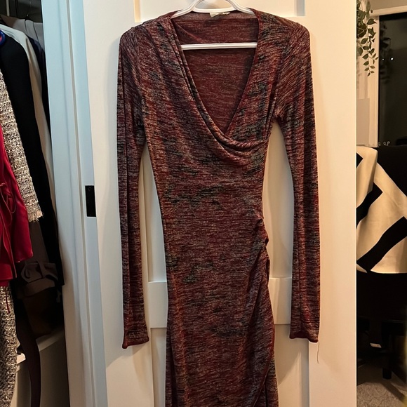 Wilfred free sweater dress in burgundy heather XS - Picture 1 of 3